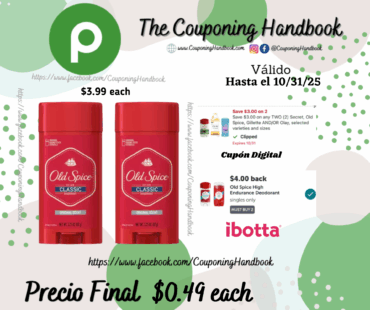 Old Spice Classic Original Scent Deodorant for Men, 3.25 oz por $0.49