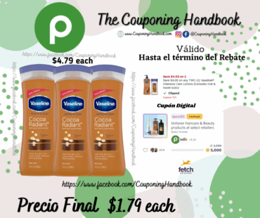 Vaseline Intensive Care Cocoa Radiant Body Lotion 10 fl oz por $1.79