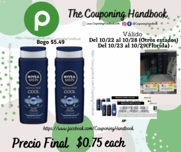 Nivea Men Body Wash por $0.75