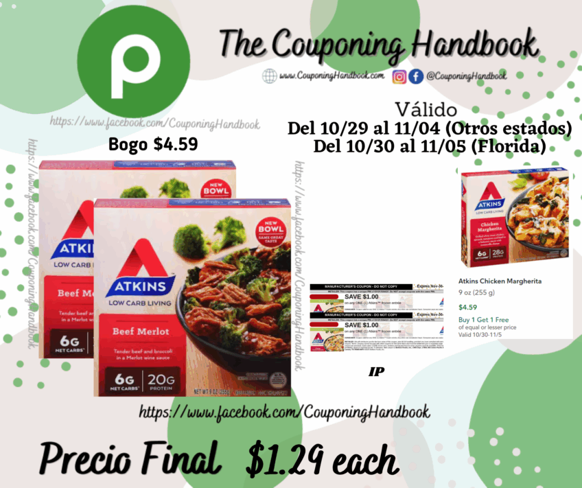 Atkins Beef Merlot por $1.29