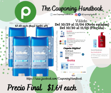 Gillette Clear Gel Antiperspirant and Deodorant for Men Cool Wave Scent 3.8 oz por $1.64