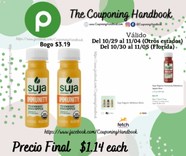 Suja Organic Immunity Shot por $1.14