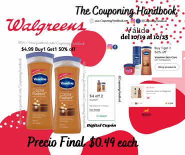 Vaseline Body Lotion 10.0 fl oz por $0.49