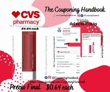 Maybelline Color Sensational The Creams, Cream Finish Lipstick Makeup, Coral Rise por $0.64