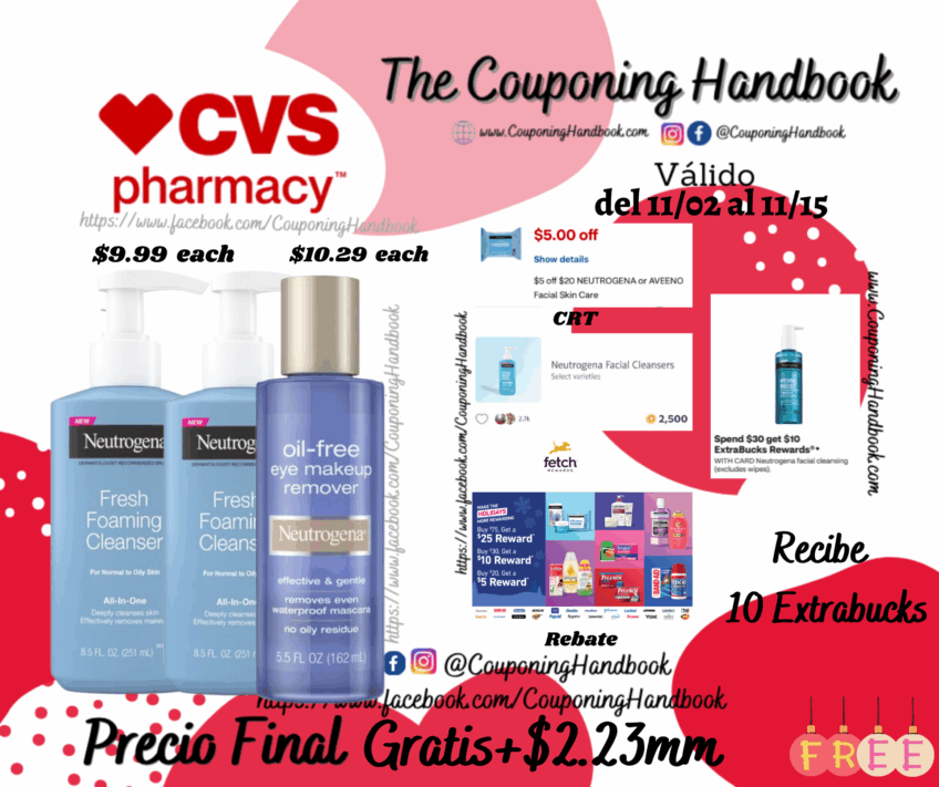 03 productos Neutrogena por $0.27