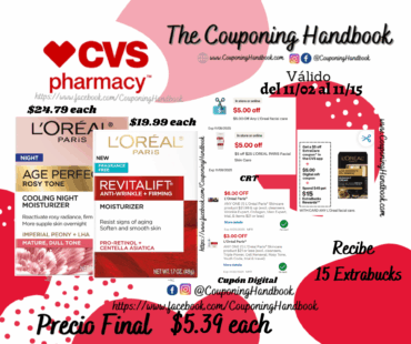 Productos Loreal Paris AGe por $5.39