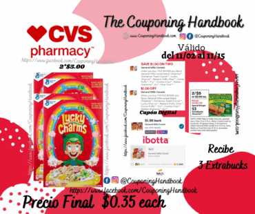 Lucky Charms Cereal 10.5 oz por $0.35