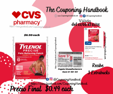 Tylenol Precise Pain Relieving Patch, 2CT, Large por $0.49