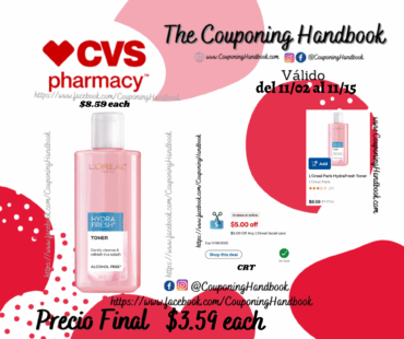 L’Oreal Paris HydraFresh Toner por $3.59