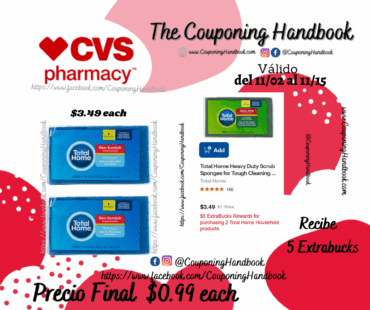 Total Home Non-Scratch Scrub Sponges, 3 CT por $0.99