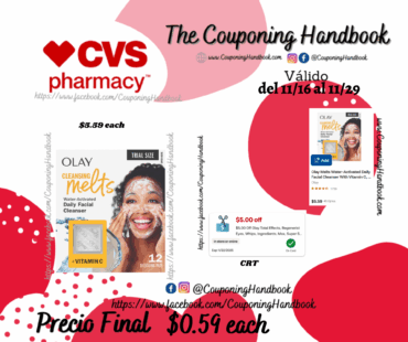 Olay Melts Water-Activated Daily Facial Cleanser With Vitamin C, 12 CT por $0.59