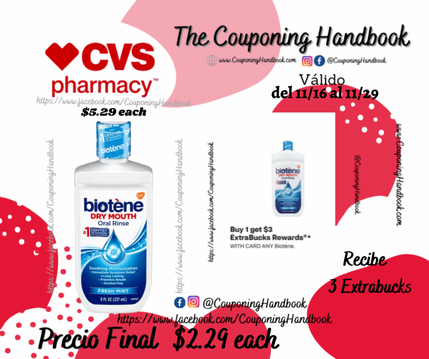 Biotene Oral Rinse Mouthwash for Dry Mouth, Alcohol-Free, Fresh Mint, 8 Ounces por $2.29