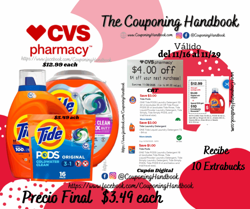 Productos de Laundry por $3.49