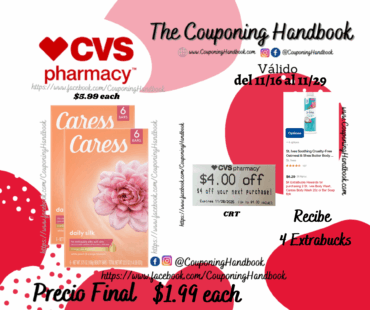 Caress Daily Silk Beauty Bar, 4 OZ, 6 Bar, 6 Count por $1.99