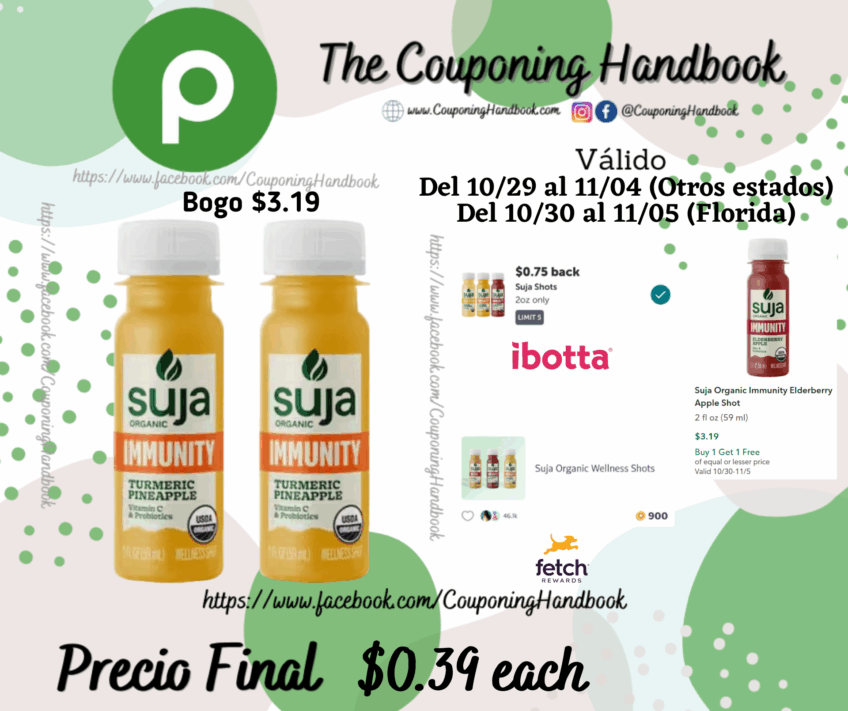 Suja Organic Immunity Shot por $0.39