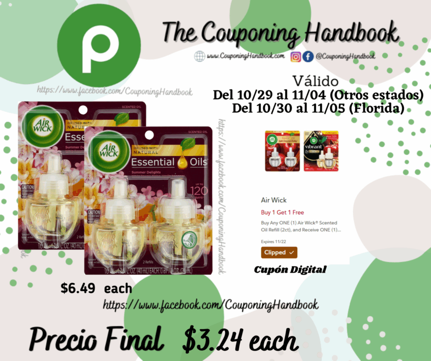 Air Wick Scented Oil Refill Essential Oils por $3.24