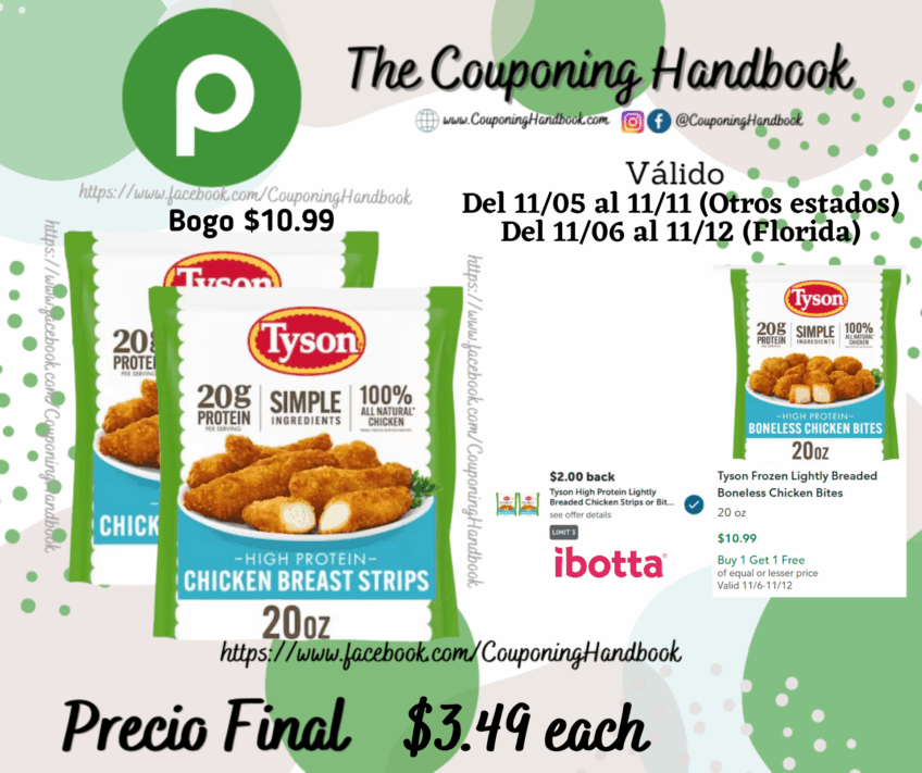 Tyson Frozen Lightly Breaded Chicken Strips 20 oz por $3.49