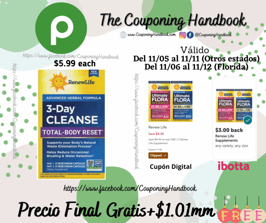 Renew Life Total Body Reset 3-Day Cleanse 12 capsules Gratis