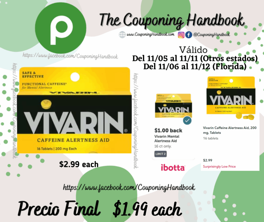 Vivarin Caffeine Alertness Aid, 200 mg, Tablets 16 tablets por $1.99