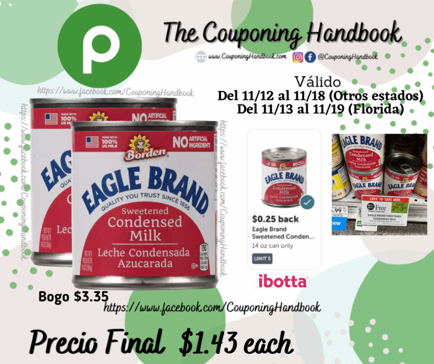 Eagle Brand Condensed Milk, Sweetened por $1.43