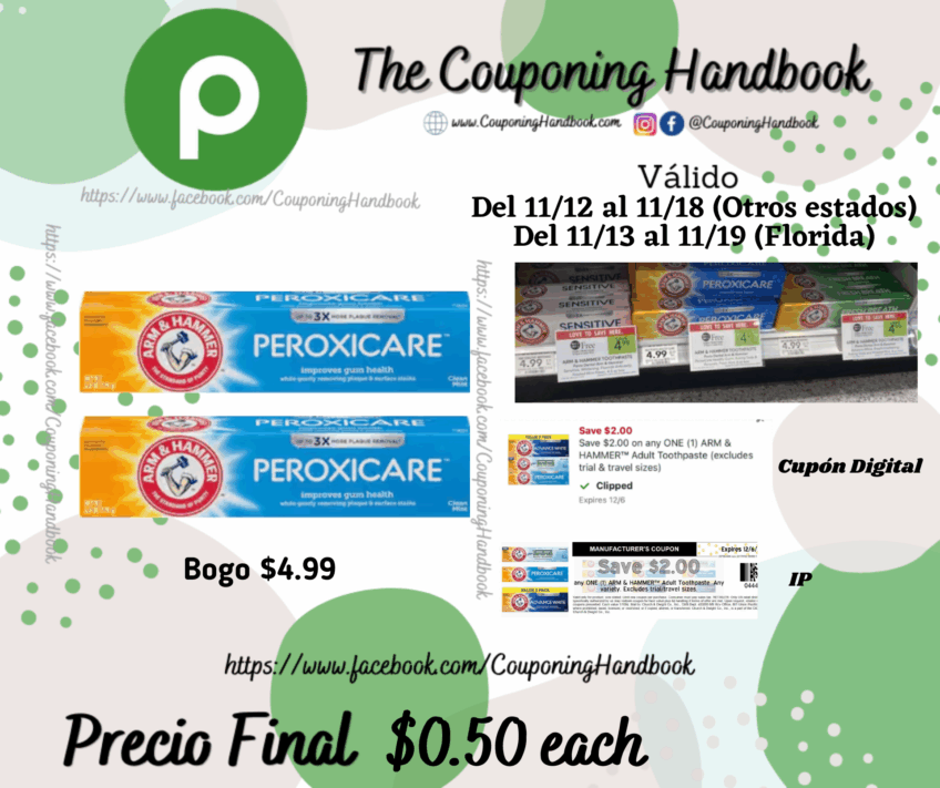 Arm & Hammer Toothpaste por $0.50