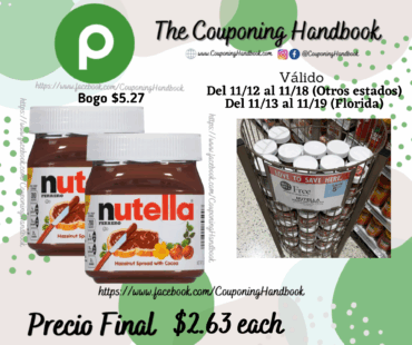 Nutella Gluten-Free Chocolate Hazelnut Spread, 13 Oz Jar por $2.63