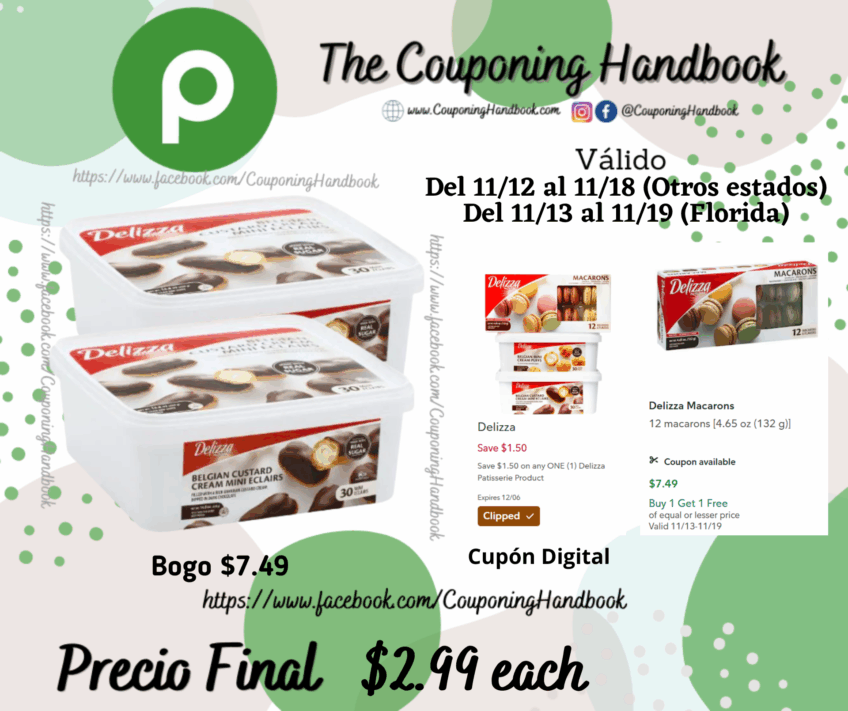 Delizza Eclairs, Belgian Custard Cream, Mini por $2.99