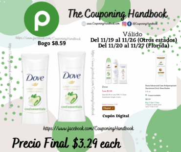 Dove Advanced Care Antiperspirant Deodorant Stick Cool Essentials por $3.29