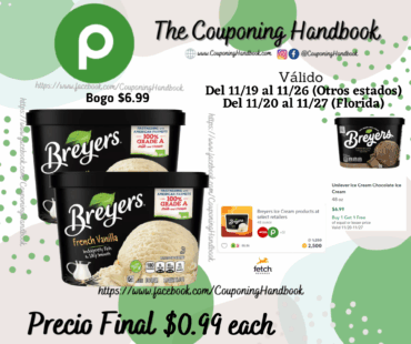 Breyers Ice Cream por $0.99