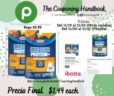 Kraft Mild Cheddar, Protein + Cheese Snack 10 oz Package por $1.49