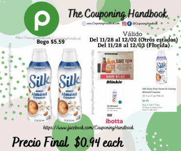 Silk Dairy-Free Vanilla Almond Creamer por $0.94