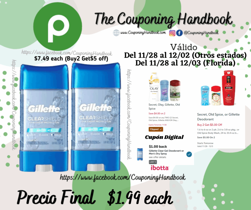 Gillette Clear Gel Antiperspirant and Deodorant for Men Cool Wave Scent 3.8 oz por $1.99