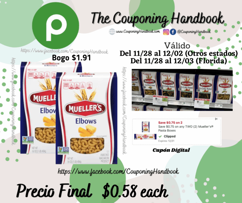 Mueller’s Elbows por $0.58