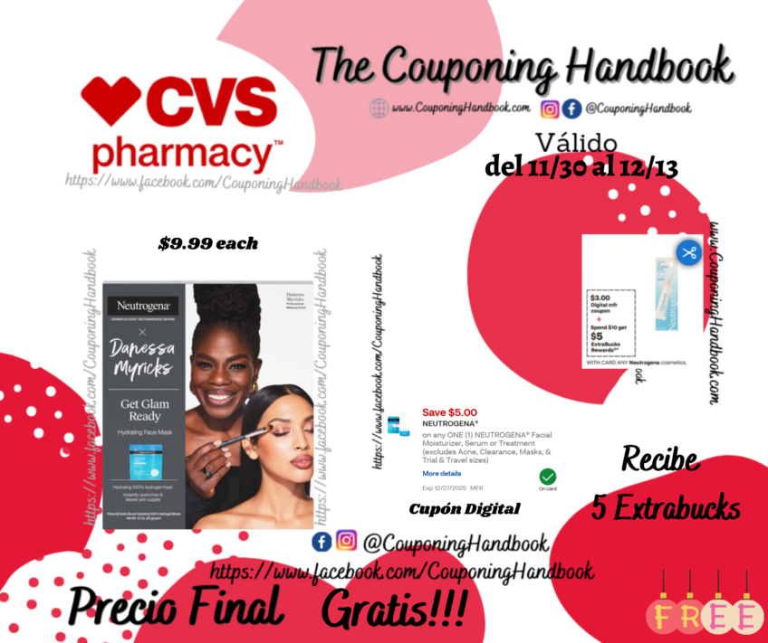 Neutrogena x Danessa Myricks Special Edition Hydro Boost Hydrogel Face Masks, 3 CT Gratis