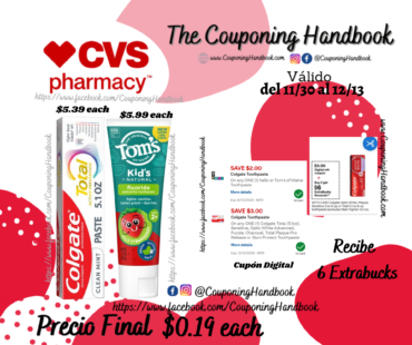 Productos de Oral Care por $0.19