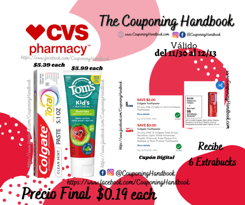 Productos de Oral Care por $0.19