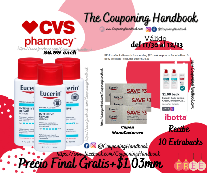 03 Eucerin Intensive Repair Very Dry Skin Lotion, 5 OZ Gratis