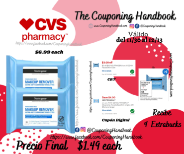 Neutrogena Makeup Remover Cleansing Towelettes, 25CT por $1.49