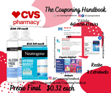 03 Productos Neutrogena por $0.32