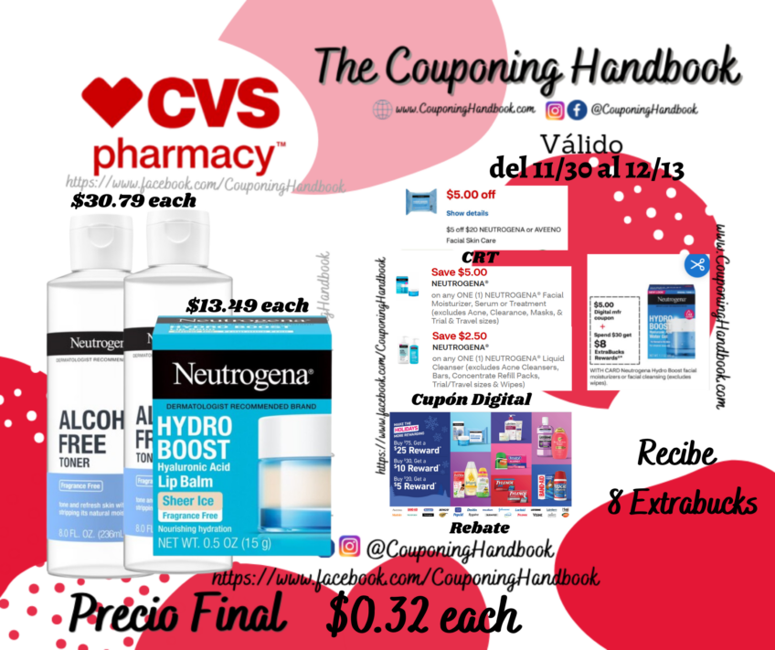 03 Productos Neutrogena por $0.32