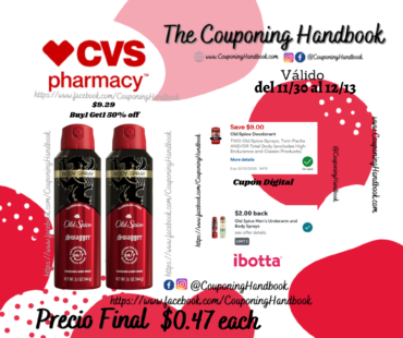 Old Spice Underarm & Body Body Spray, Swagger, 5.1 OZ por $0.47