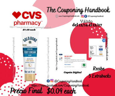 Gold Bond Ultimate Healing Foot Cream, 4 OZ por $0.09