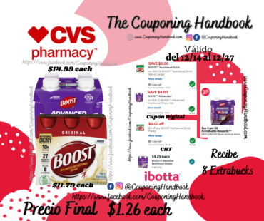 Productos BOOST por $1.26