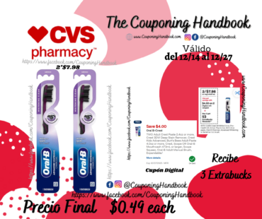 Oral-B Charcoal Whitening Toothbrush Single Pack por $0.49