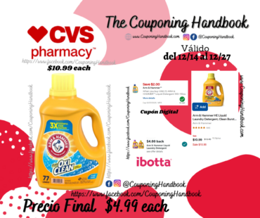 Arm & Hammer + OxiClean Liquid Laundry Detergent, 100 oz por $4.99