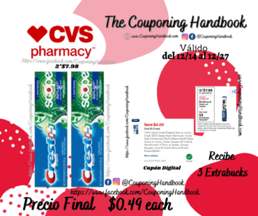 Crest Complete Plus Scope Outlast Whitening Fluoride Toothpaste 5.4 Ounces por $0.49