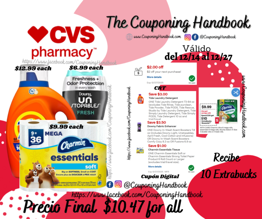 03 Productos de HouseHold por $10.47