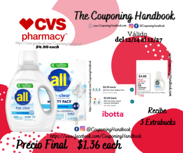 Productos All Detergent por $1.36