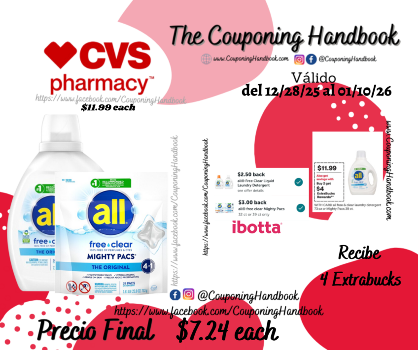 Productos all Detergent por $7.24