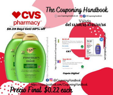 OGX Rosemary Mint Shampoo, 13 OZ por $0.22